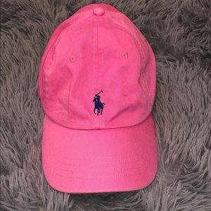 Pink polo baseball cap